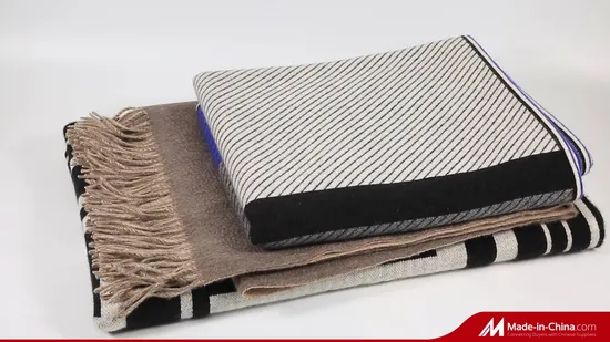 100% кашемировое простое тканое одеяло для отдыха на зиму